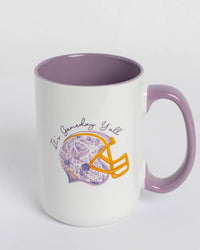 Gameday Y'all Coffee Mug   White/Purple/Yellow   16oz