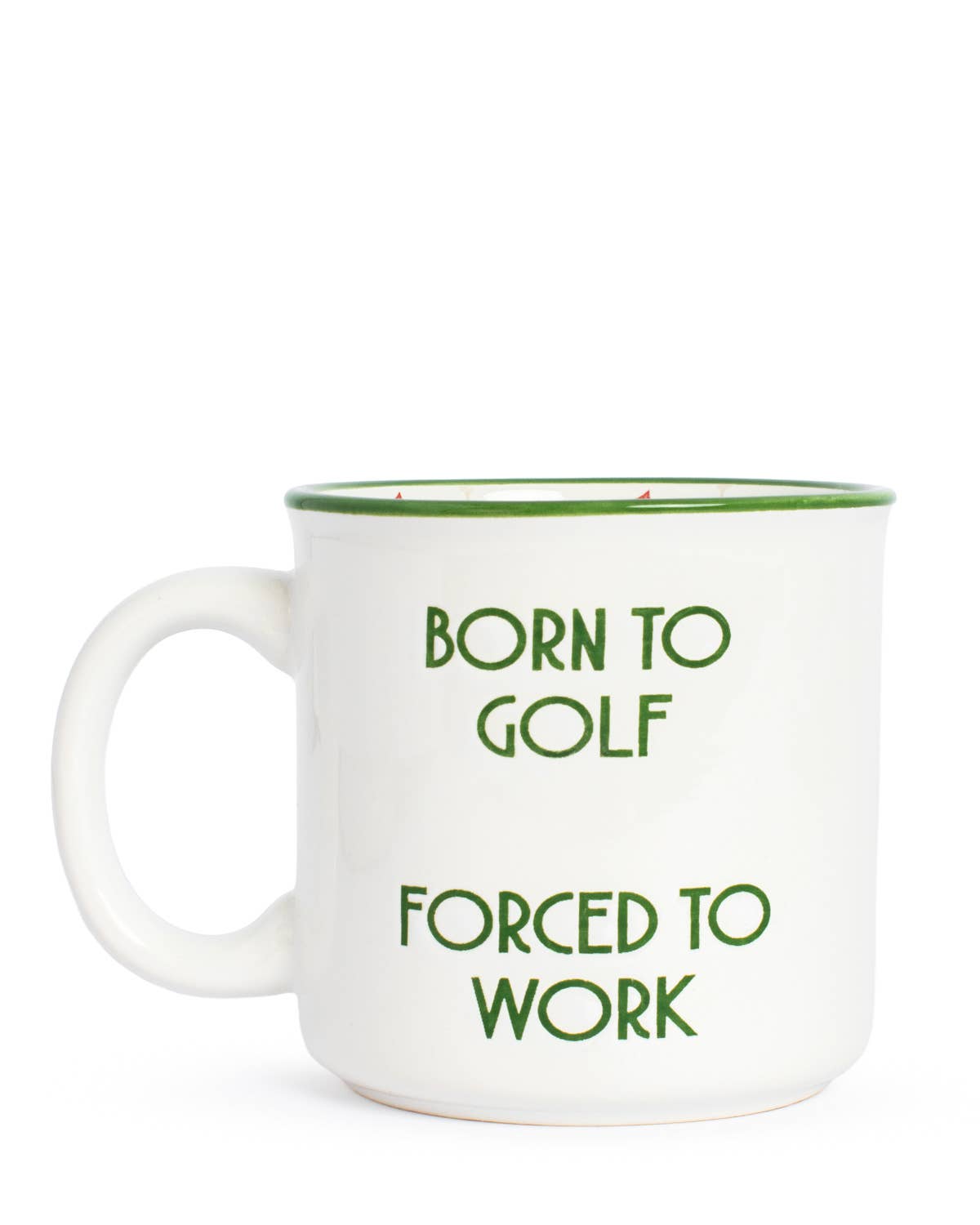 Born to Golf Coffee Mug   White/Green   14oz