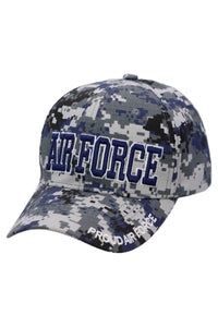 U.s. Military Branch Logo Digital Camo Baseball Cap: NAVY / ONE SIZE