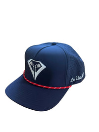 La Vita Golf "The Classic" Rope Hat with Ball Marker - Red, White, and Blue