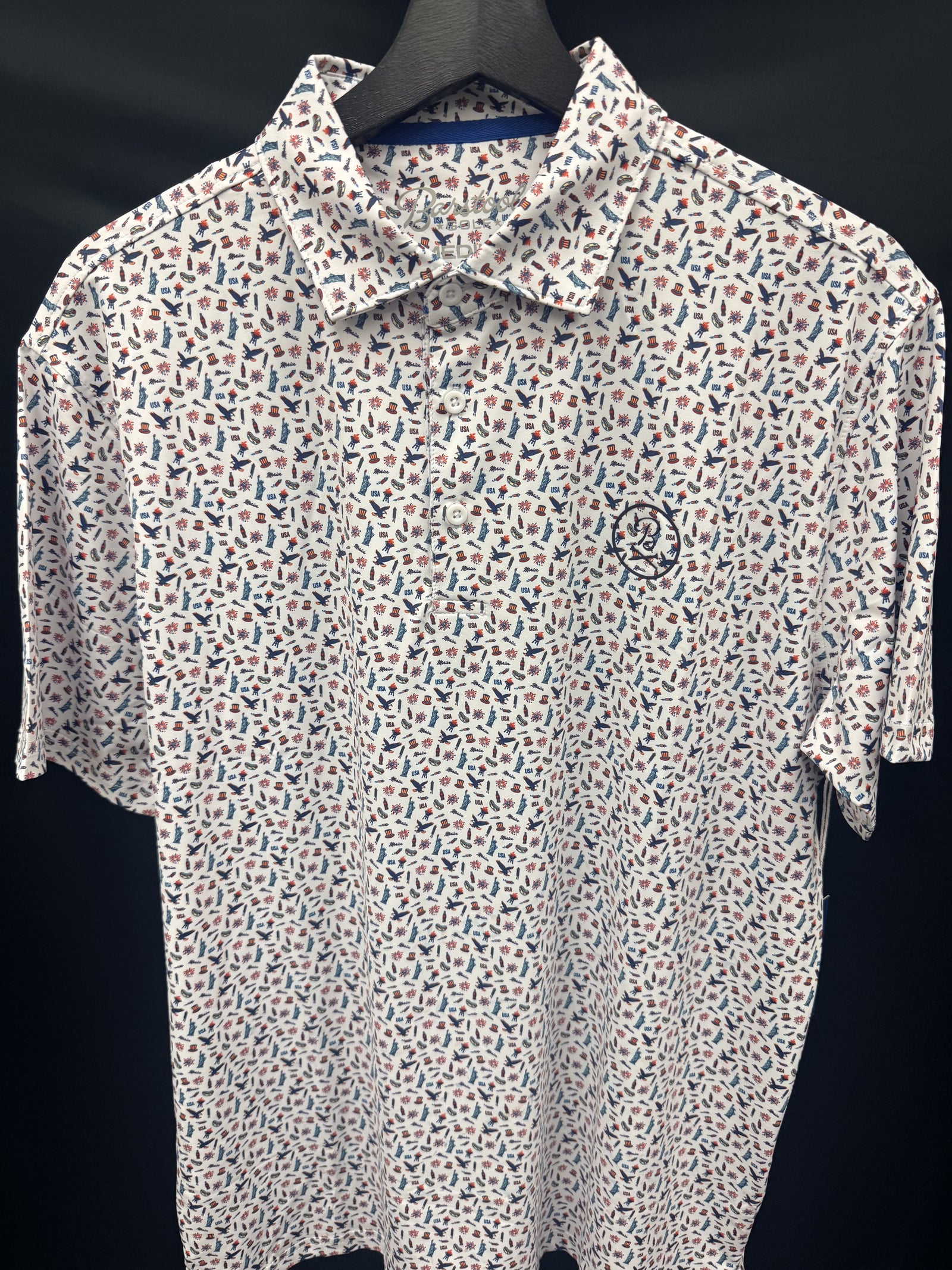Barstool Sports American Boy Printed Logo Polo