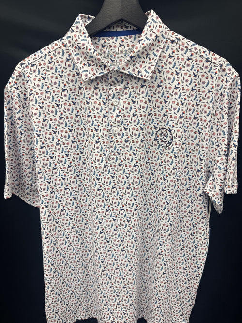 Barstool Sports American Boy Printed Logo Polo