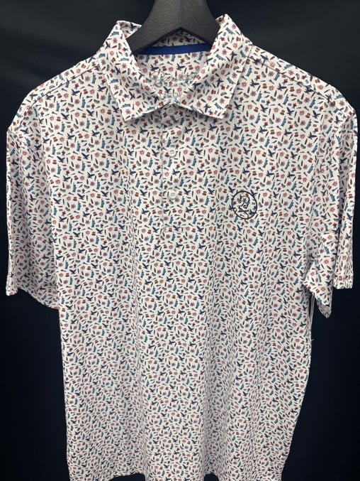 Barstool Sports American Boy Printed Logo Polo