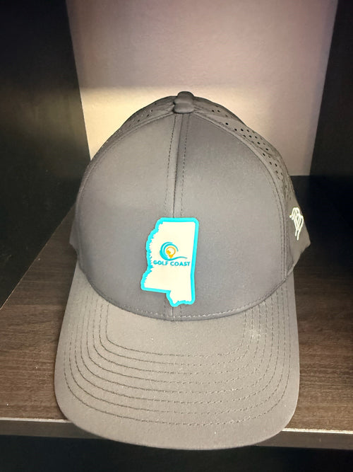 Branded Bills Golf Coast Logo 2 Curved Performance Men's Hat - Black