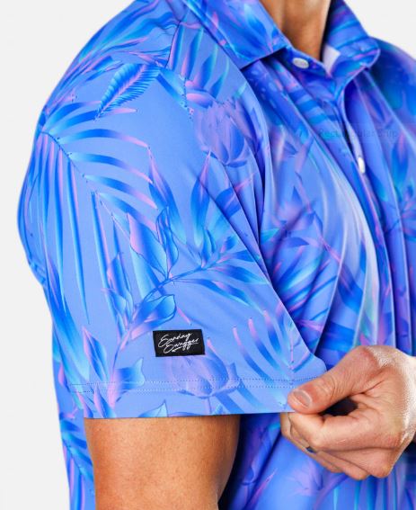 Sunday Swagger Blue Lagoon Men's Polo - Blue