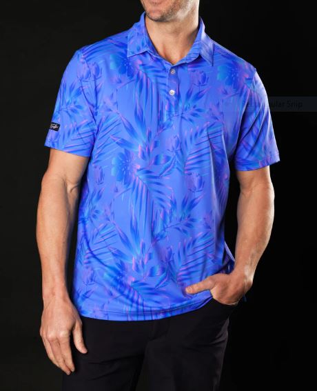 Sunday Swagger Blue Lagoon Men's Polo - Blue