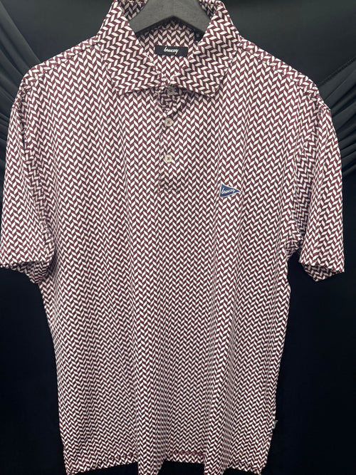Breezy The Diamond Plated Men's Polo - Maroon