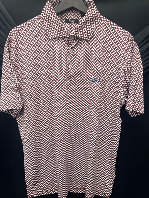 Breezy The Diamond Plated Men's Polo - Maroon