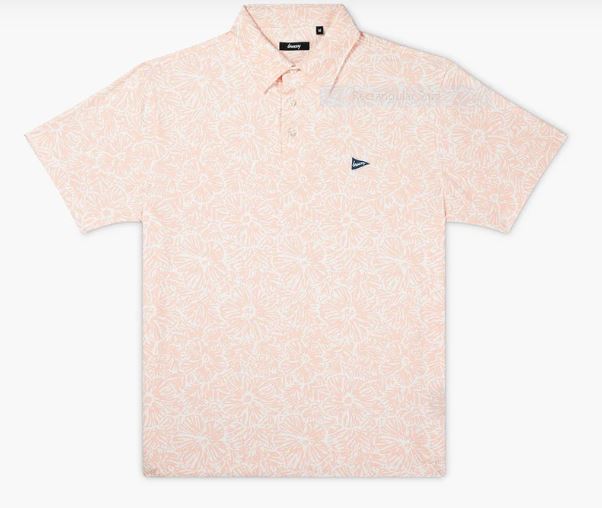 Breezy The Vacation Men's Polo - Peach