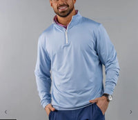 Scales Performance 1/4 Zip Men's Pullover - Chambray
