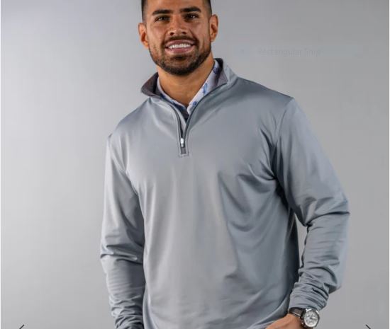 Scales Performance 1/4 Zip Men's Pullover - Cool Grey