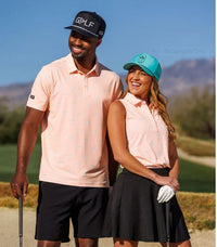 Sunday Swagger Coral Coast Men's Polo - Peach