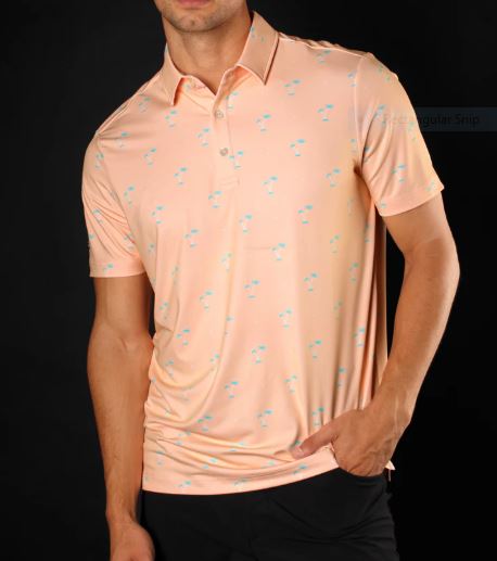Sunday Swagger Coral Coast Men's Polo - Peach