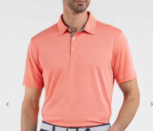 Scales Offshore Core Men's Polo - Coral