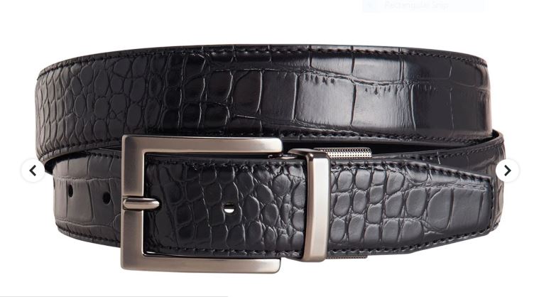 Nike Croco-To-Smooth Reversible Belt - Black/Black
