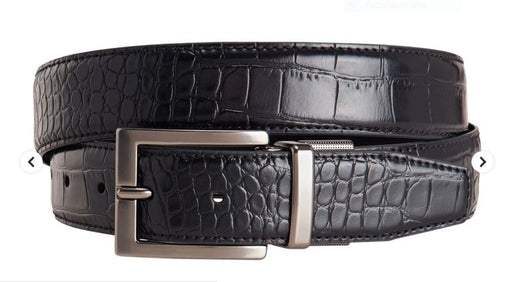Nike Croco-To-Smooth Reversible Belt - Black/Black