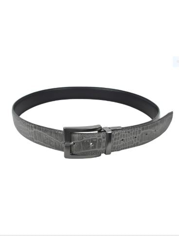 Nike Croco-To-Smooth Reversible Belt - Grey/Black
