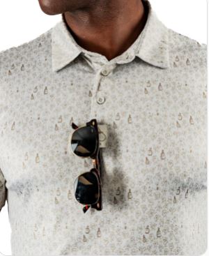 Pins and Aces Drinking Buddies Men's Polo - Khaki