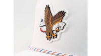 Pins and Aces Freedom Eagle White Perforated Rope Hat