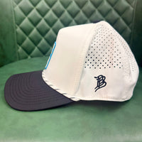 Branded Bills Golf Coast Logo 2 Curved 5 Panel Rope Men's Hat - White/Black