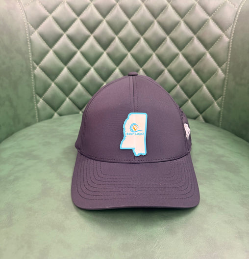 Branded Bills Golf Coast Logo 2 Curved Performance Men's Hat - Black