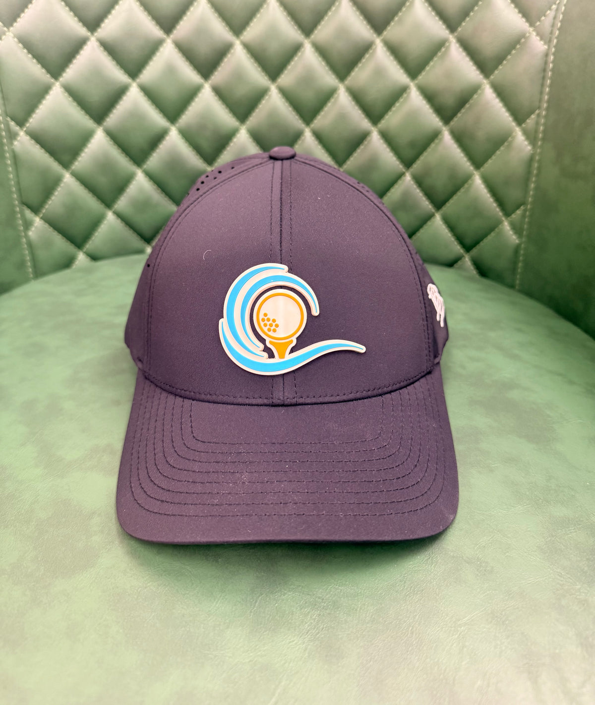 Branded Bills Golf Coast Logo Curved Performance Men's Hat - Black