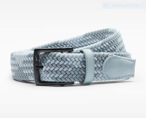 Nike Tour G-Flex Diamond Stretch Woven Belt - Lt Grey