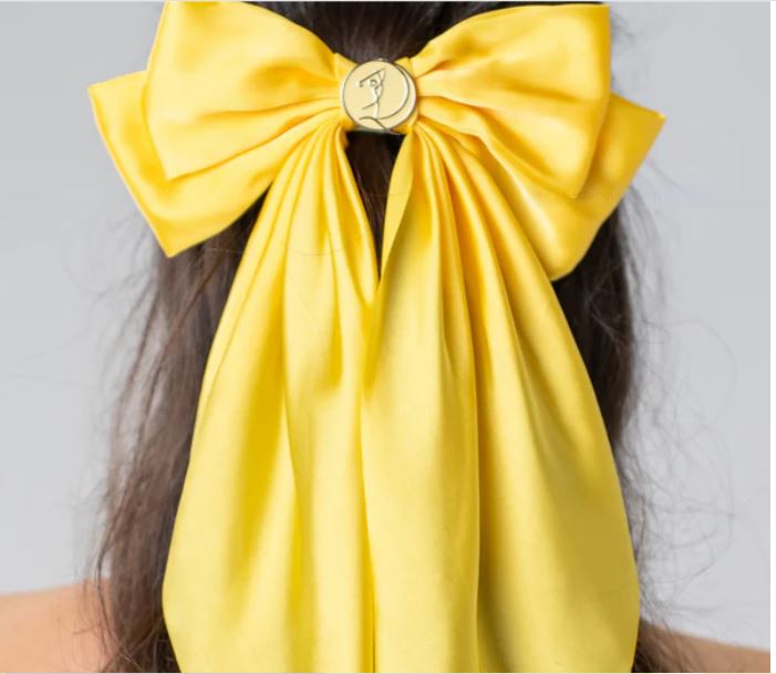 Golf By QD Hair Bow W/ Ball Marker - Yellow