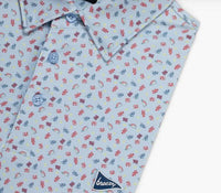 Breezy The Lobster Rolls Men's Polo - Lt Blue Multi