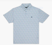 Breezy The Lobster Rolls Men's Polo - Lt Blue Multi