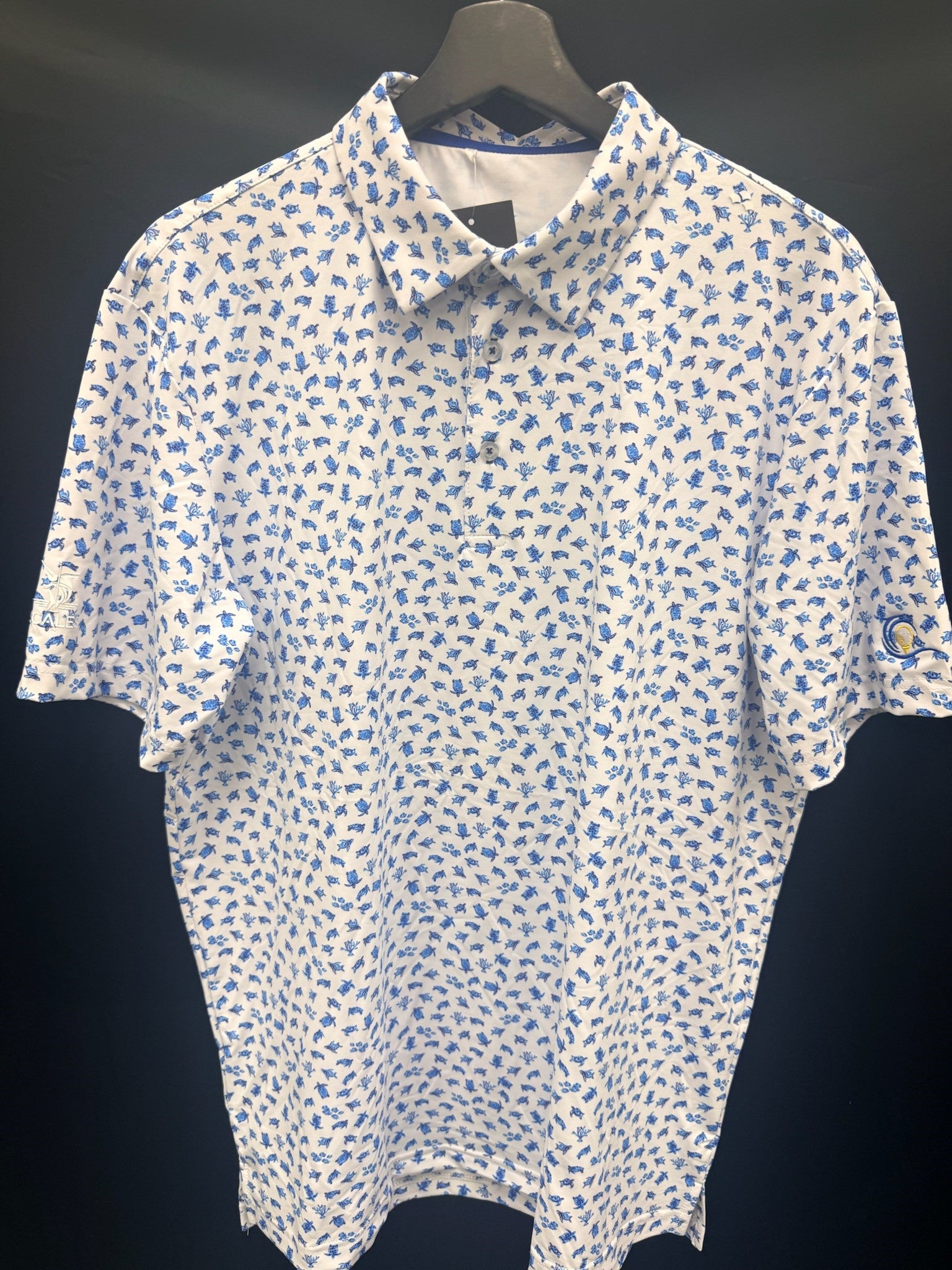 Scales Loggerhead Men's Polo - White/Navy