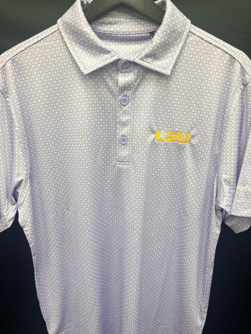 Columbia LSU Club Master Men's Polo - Frosted Purple