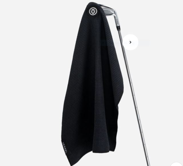 Vessel 20" x 20" Magnetic Golf Towel - Black