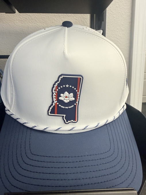 Branded Bills Mississippi Patriot Series Curved Hat - White