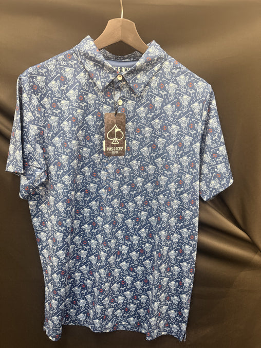 Pins and Aces NASA Space Walker Men's Polo