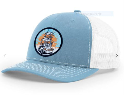 Scales Offshore Core Cart Hat - Columbia Blue/White