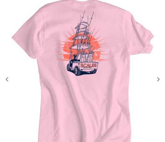 Scales Offshore Cart SS Triblend Tee - Pink