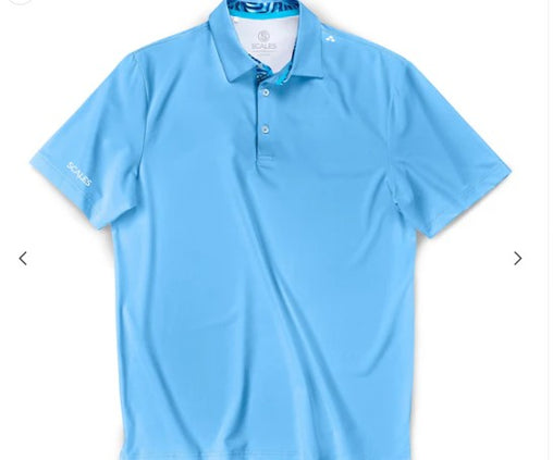 Scales Offshore Core Men's Polo - Powder Blue