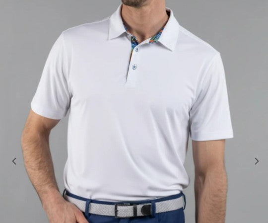 Scales Offshore Core Men's Polo - White