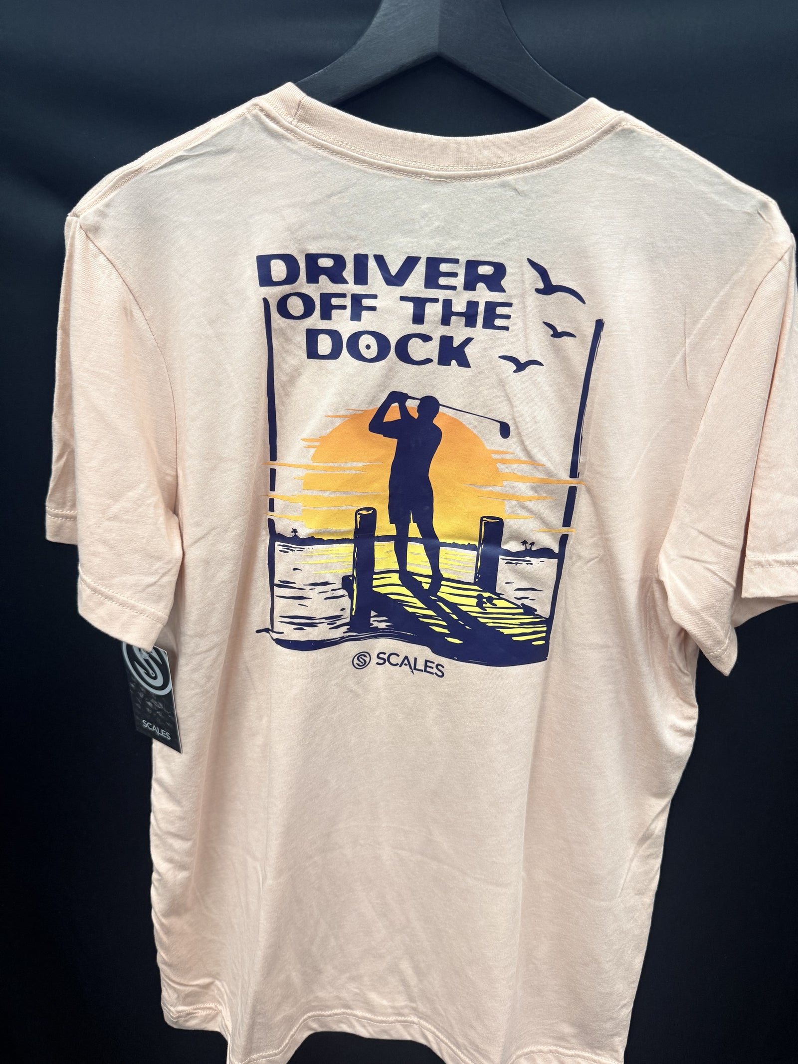 Scales Off The Dock SS Triblend Tee - Peach