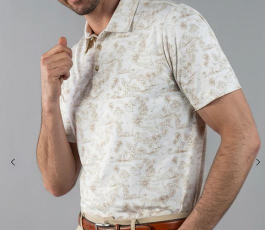 Scales Old Skool Men's Polo - White/Sand