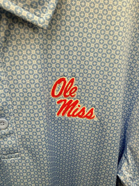 Columbia Ole Miss Club Master Men's Polo - Lt Blue