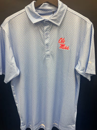 Columbia Ole Miss Club Master Men's Polo - Lt Blue
