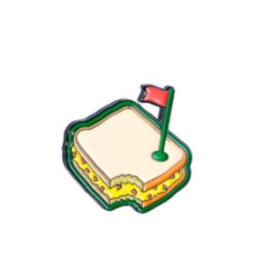 Pins and Aces Pimento Cheese Sandwich Ball Marker