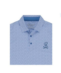 Barstool Sports Golf Pin Seeking Printed Men's Polo - Lt Blue