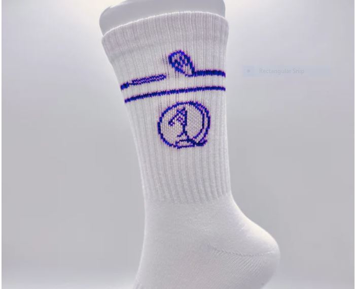 Golf By QD Pitching Crew Socks - Purple