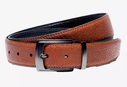 Nike Pebble Grain Reversible Belt - Black/Brown