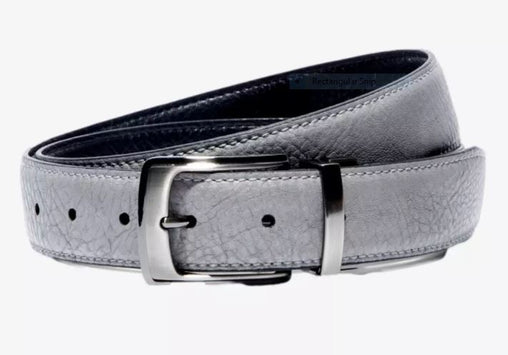 Nike Pebble Grain Reversible Belt - Grey/Black