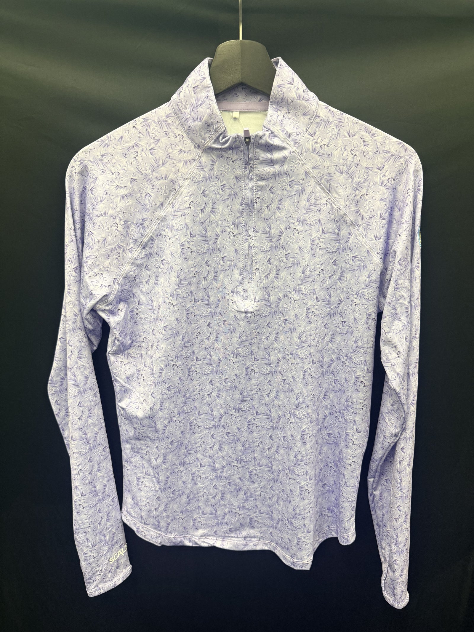 Scales Shell Tropics Women's Long Sleeve 1/4 Zip - Purple