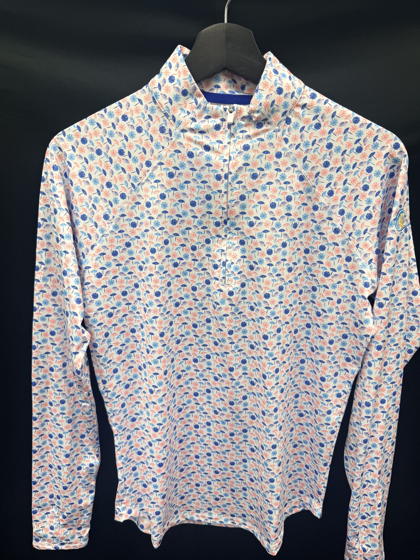 Scales Cabana Women's Long Sleeve 1/4 Zip - White Multi